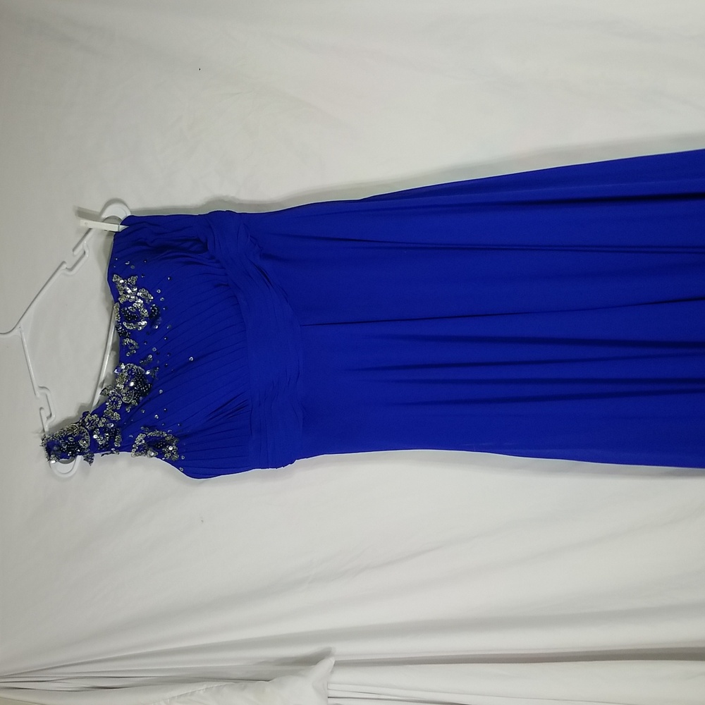 One Shoulder Royal Blue Bridesmaid Dress,floor Length size 18